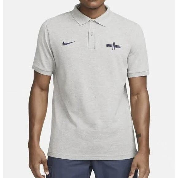 Nike Men's England National Team Soccer Polo Shirt Gray Size L - Large - NWT $65 - Picture 1 of 14
